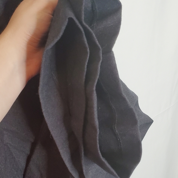 THEORY Charcoal Wool-Blend Mid-Rise Wide-Leg Tailored Dress Pants Size 4 - Picture 11 of 15